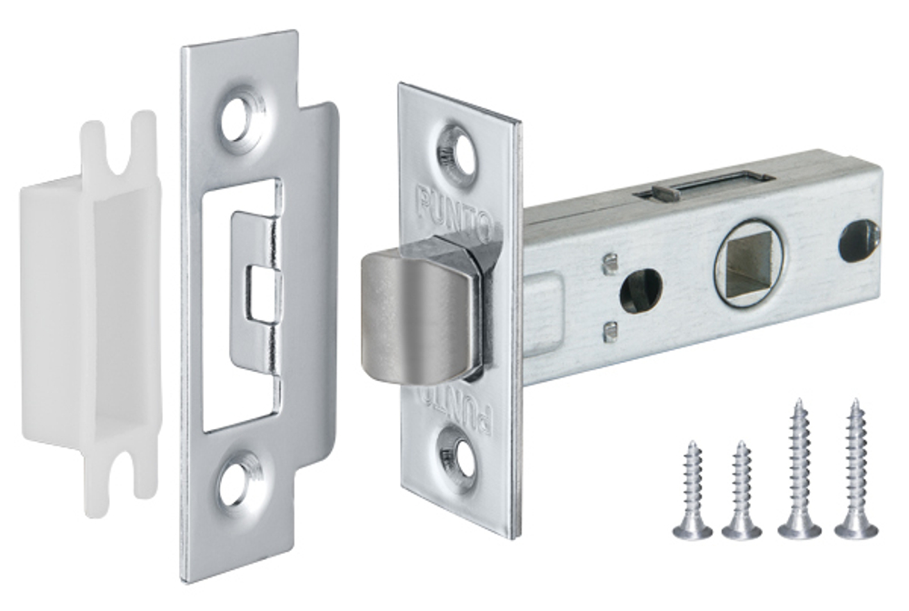 Защелка врезная Пунто L 45-8 CP, цвет хром (гарантия - 12 месяцев)