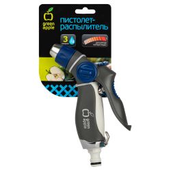 GWHM12-036 GREEN APPLE Пистолет-распылитель, металл, регулируемая латунная форсунка, 3 режима | GREEN APPLE