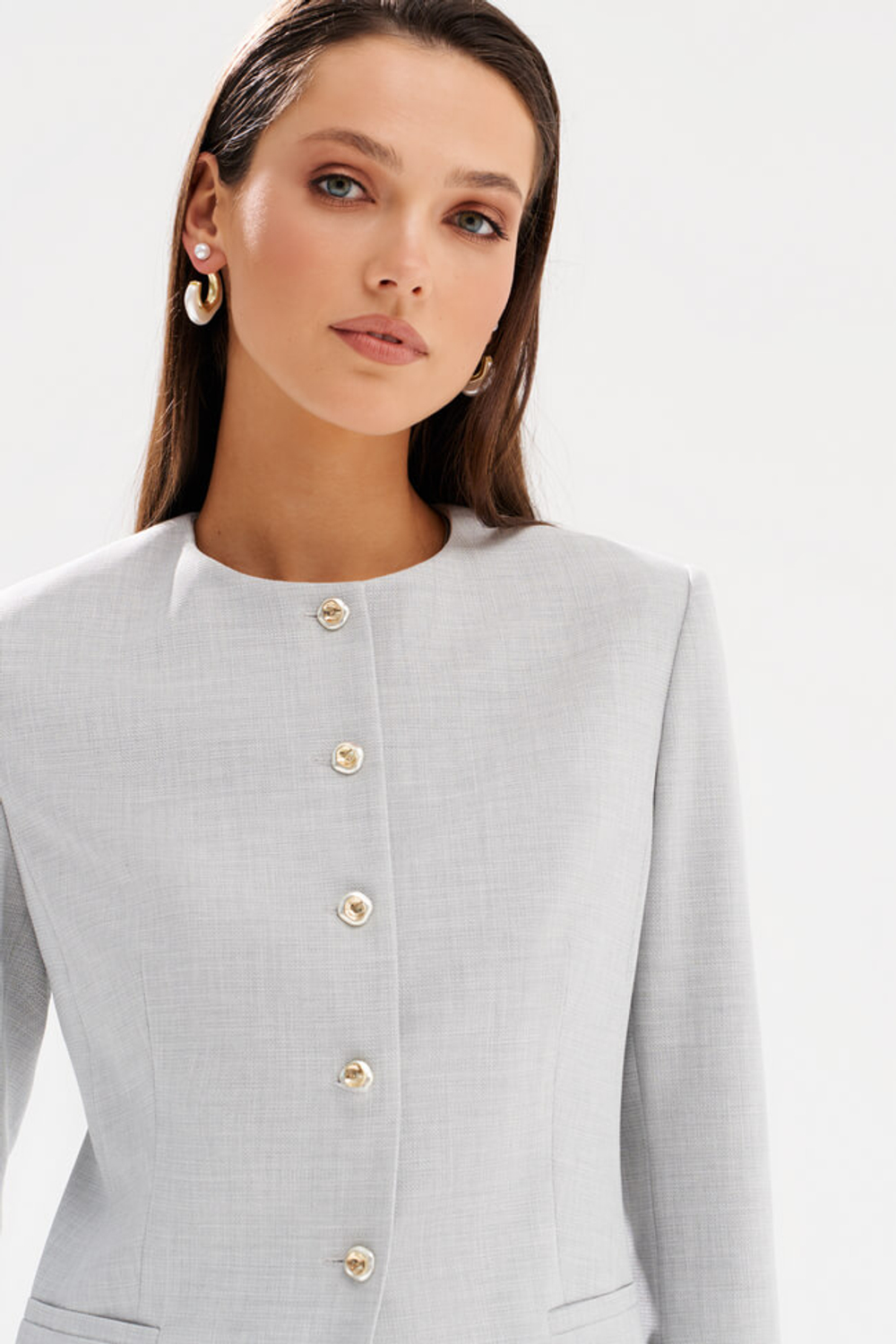 1982 Жакет женский (серый меланж)