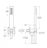 Душевой набор встраиваемый 4792NC никель
