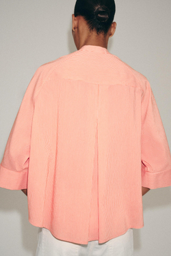 ZARA АСИММЕТРИЧНАЯ РУБАШКА — ZW COLLECTION, МАНДАРИНОВЫЙ