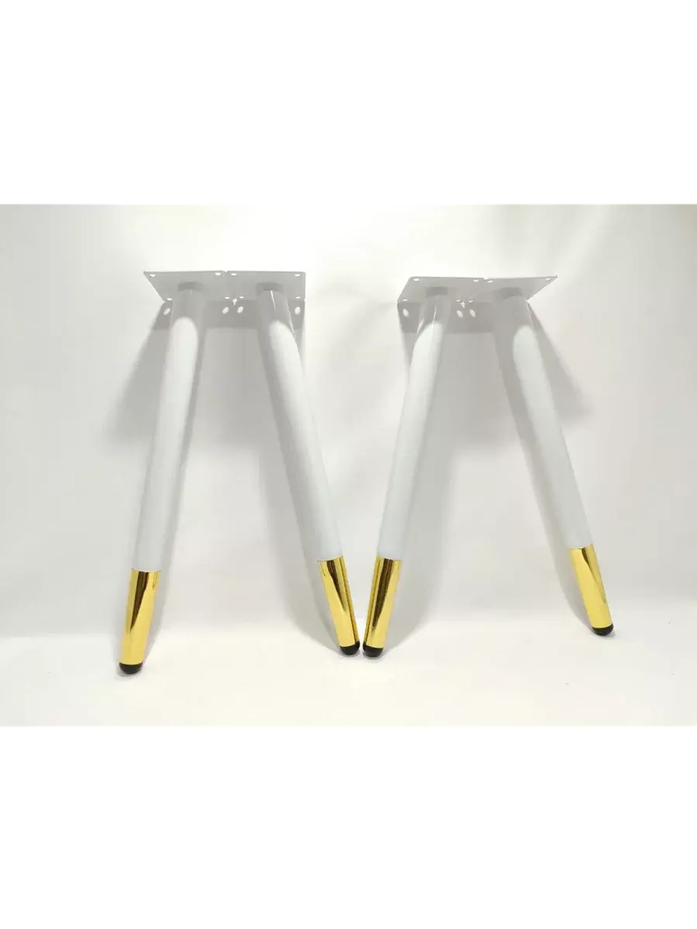 Ножки мебельные белые с золотом 400мм/4шт