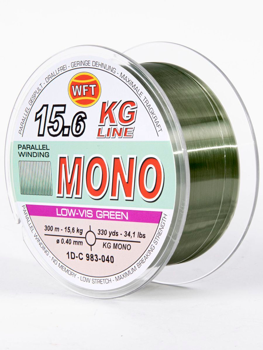 Леска монофильная WFT KG MONO Green 300/040
