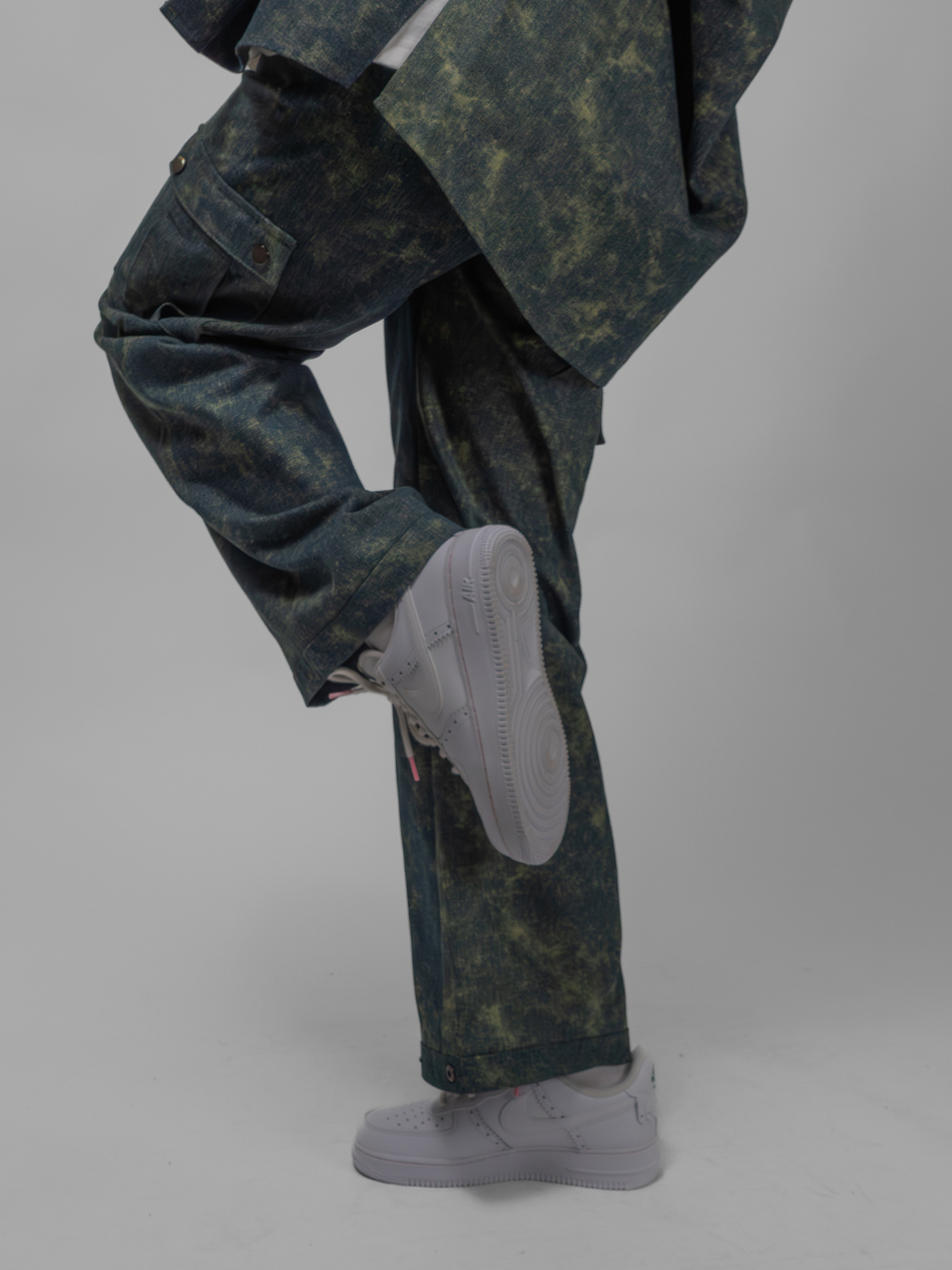 Джинсы Cargo Forest Girl (Dark Blue Green)
