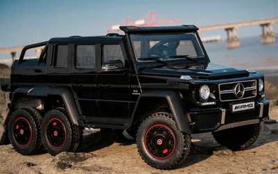 Электромобиль детский "Mercedes-Benz G63-AMG 4WD" шестиколёсный,  чёрный, 12V