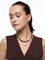 Колье "Grain brown pearl" Gold