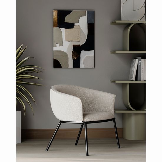 Лаунж-кресло paal, букле, бежевое