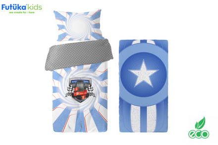 Комплект постельного белья Синий (Поплин)