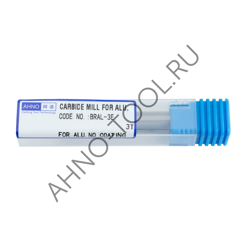 Фреза твердосплавная  12мм (L=75, l=32, хв=12) Z3 45° по алюминию и цвет.металлам BRAL-3E-D12.0 AHNO