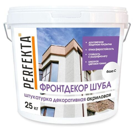 Perfekta - Штукатурка декоративная акриловая Фронтдекор Шуба база C, 25 кг