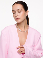 Чокер "Bubble" с горным хрусталем и перламутром Silver