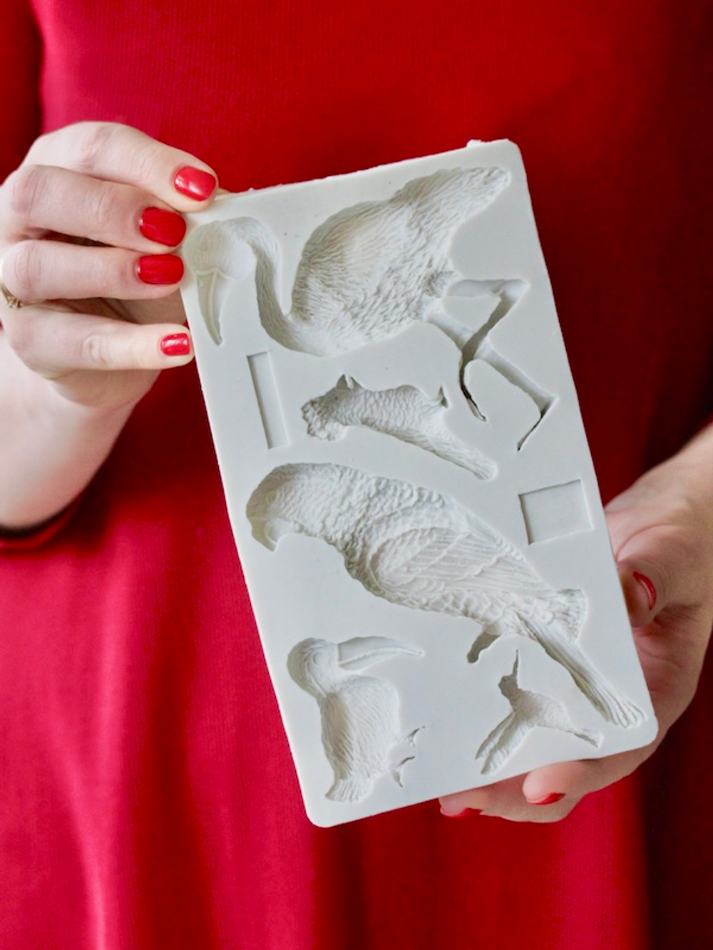 Молд прямоугольный "Фламинго и райские птицы"