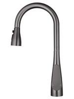 Смеситель для кухни с выдвижным изливом WONZON & WOGHAND, Темный графит (WW-121E201B-BGG)