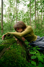 Лонгслив Nothomme Blue Wool Jacquard Mesh T-shirt "Olive Green" Women's