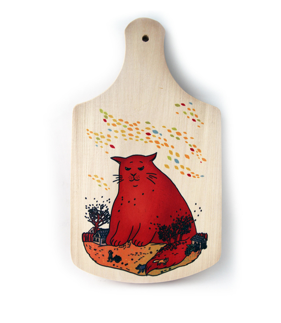 Доска разделочная "Кот-гора"