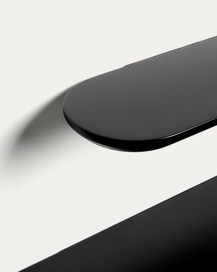 Комплект из 2 полок Arely из МДФ с черным лаковым покрытием, 35 см/55 см