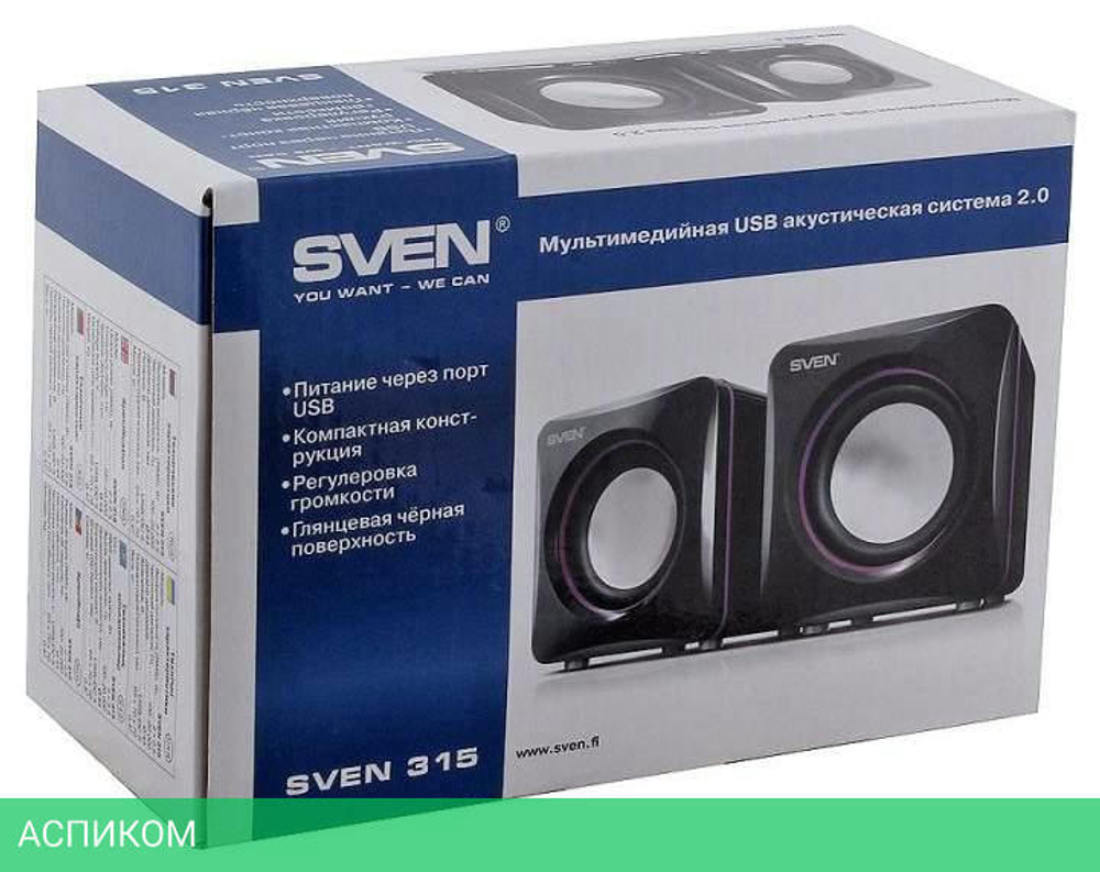 Акустика Sven 315 Black (SV-0110315BK)