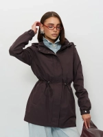 Ветровка с капюшоном удлиненная