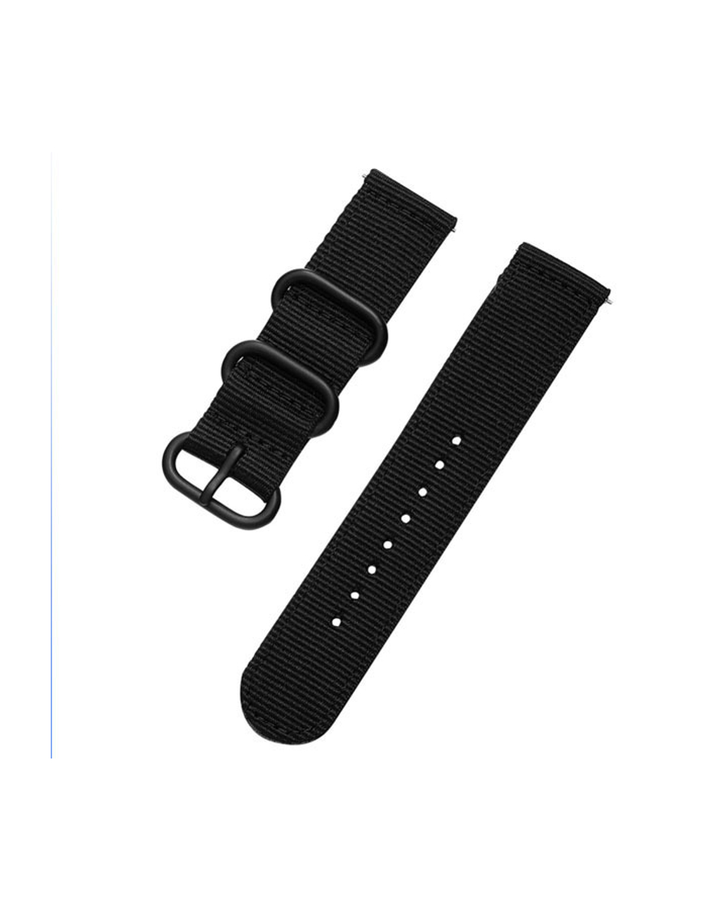 Ремешок 24 мм Nylon Light нейлоновый для Suunto 9 Baro, Suunto 7, D5, Suunto Spartan Sport (Черный)