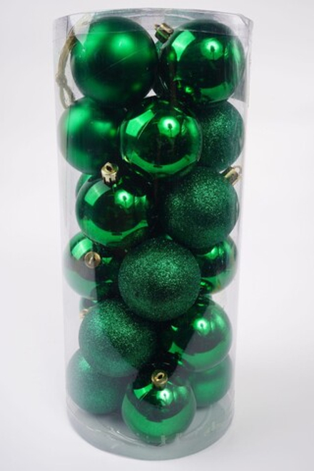 Набор шаров 24шт 6см зелёный SYQA-012103-GR