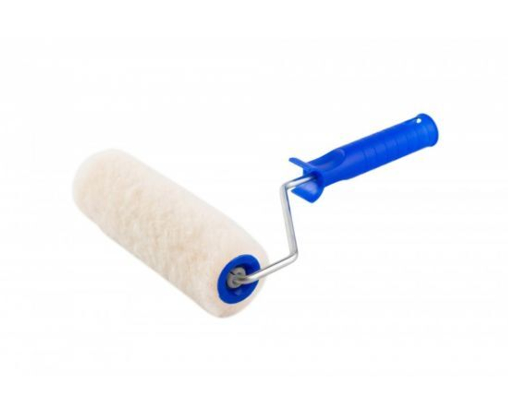 Валик для краски стен Инструмент малярный Набор для ремонта СТАНДАРТ Ролл натуральный мех 180 мм с ручкой АРТ 20235618