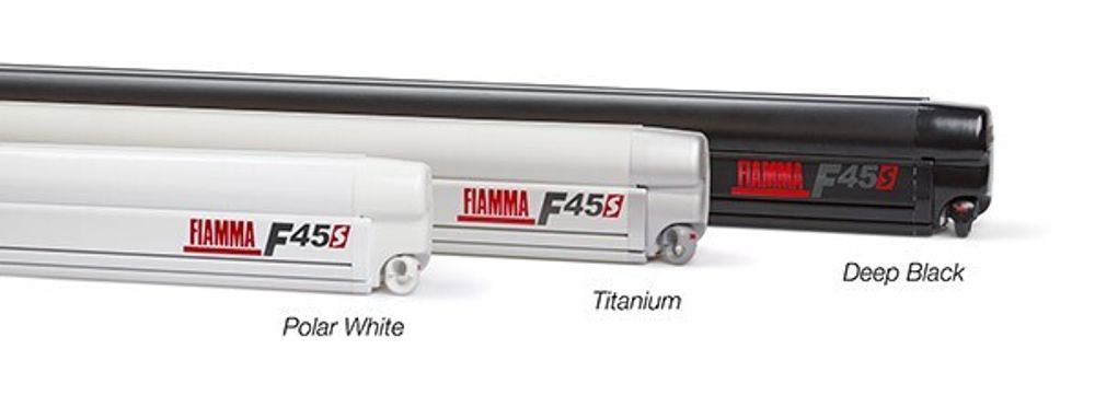 Маркиза Fiamma F45s 3.75м, настенная, корпус белый, полотно серое