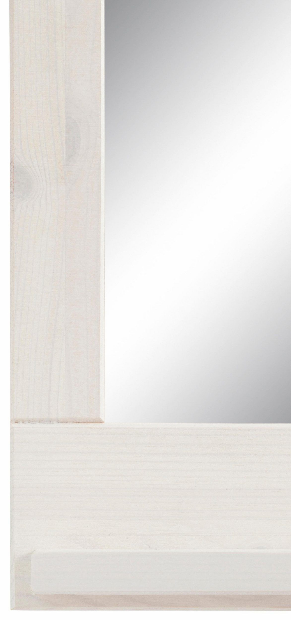 Зеркало настенное 60х50, Джосси, прямоугольное, для ванной, спальни, прихожей, в деревянной раме, белый, Dipriz