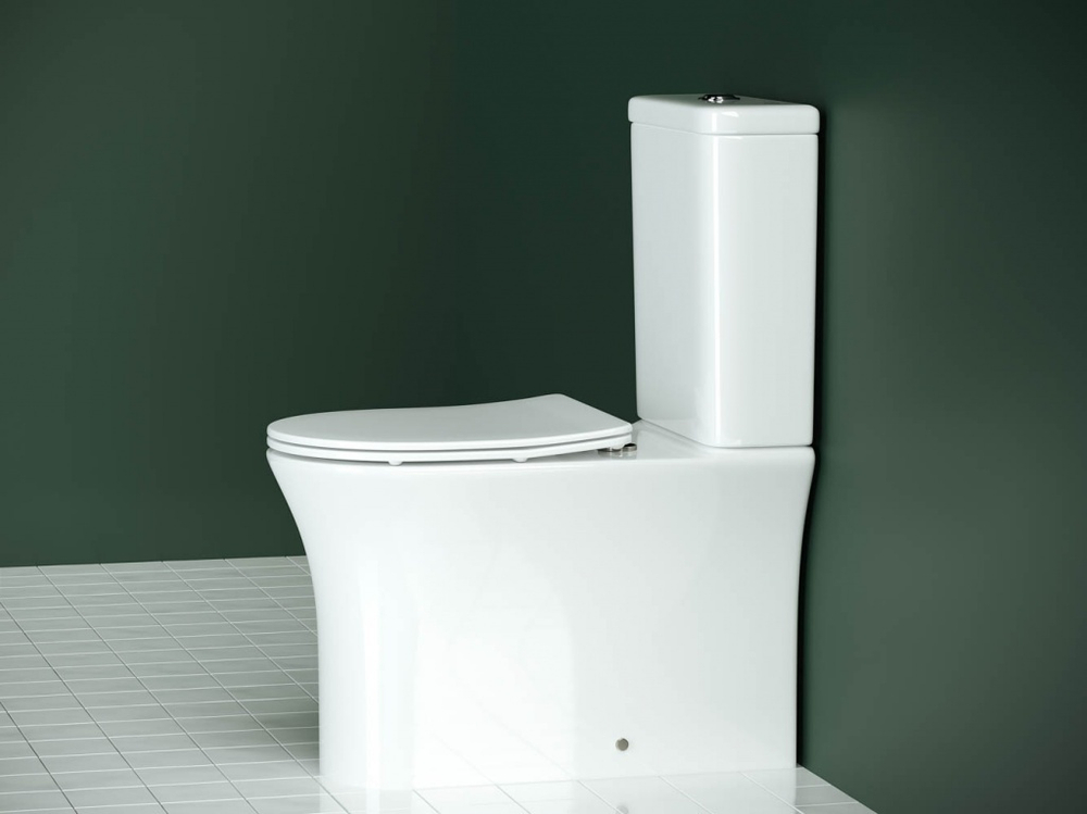 Унитаз-компакт безободковый Ceramica Nova Star CN1904-B с крышкой-сиденьем микролифт, белый глянец