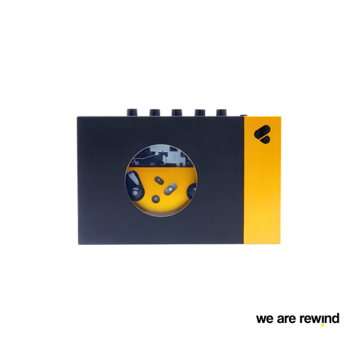 We Are Rewind Cassette Player Black & Yellow