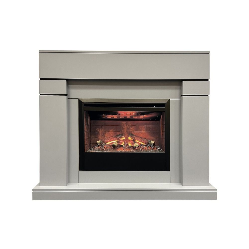 Электрокамин RealFlame Lindelse 26 GR серый, графит c очагом 3D Helios 26