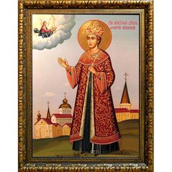 Димитрий Угличский и Московский Святой Благоверный Царевич. Икона на холсте.