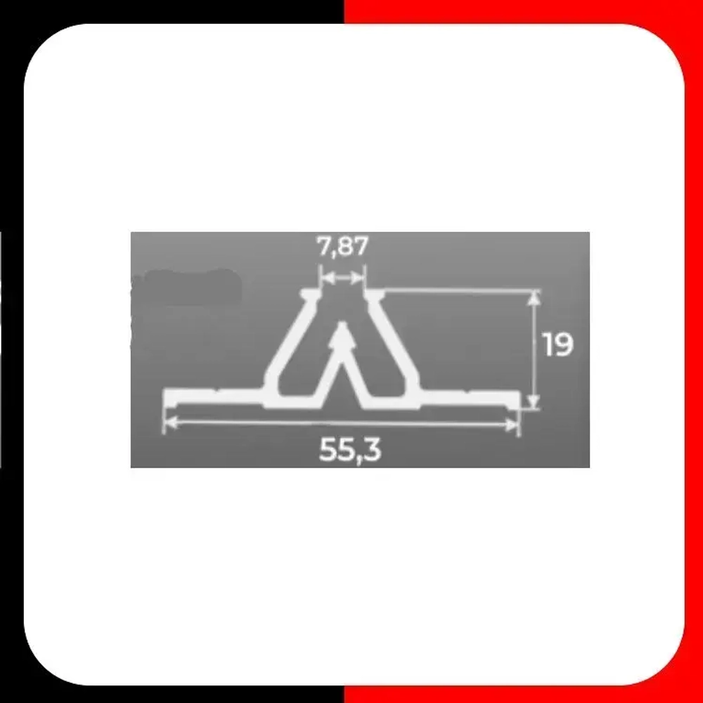 Профиль алюминиевый разделительный для натяжного потолка 1,25м