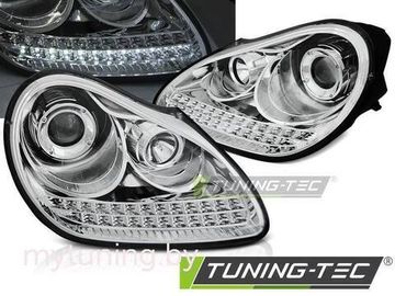 Фары передние PORSCHE CAYENNE 02-06 CHROME HID XENON