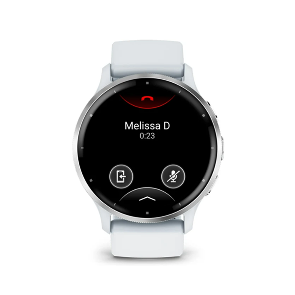 Умные часы Garmin Venu 3 45 мм Серебряный безель из нержавеющей стали, корпус из белого камня и силиконовый ремешок