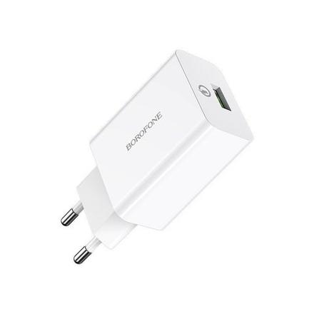 Сетевая зарядка 1-гнездо USB 5-18В 3А QC3.0 BOROFONE BA21A