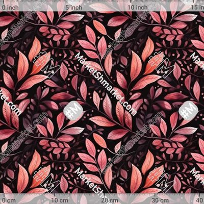 Розовые листья на сиреневом фоне by Мир Натали 234 DPI