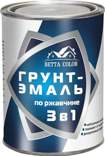Грунт-эмаль по ржавчине 0,8кг Betta Color синий