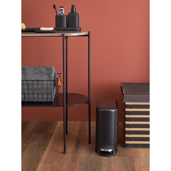 Ведро мусорное с педалью, графит, 5 л