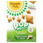 Simple Mills, Pop Mmms™, запеченные крекеры, сметана и лук, 113 г (4 унции)