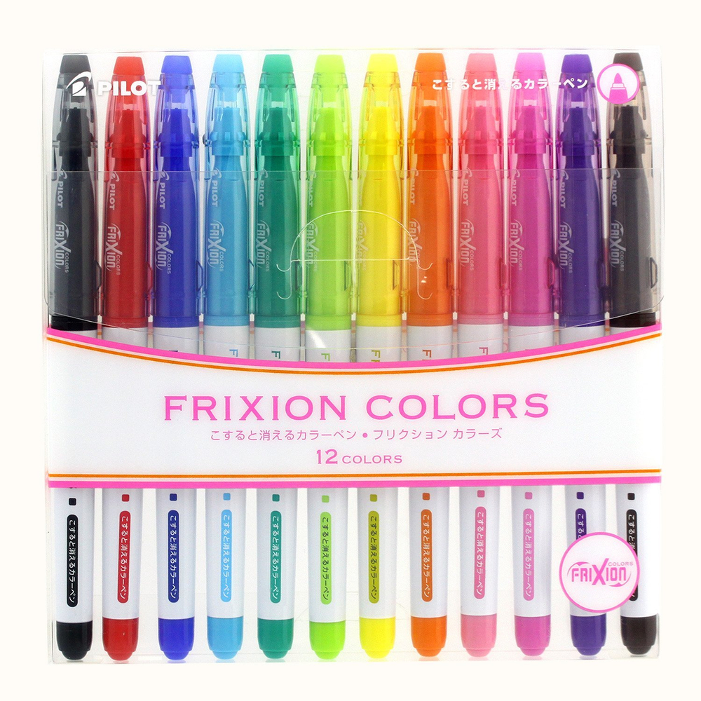 Стираемые маркеры Pilot FriXion Colors (12 цветов)