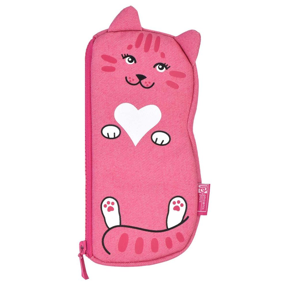 Пенал 1 отд. 21*10*1,5см молния "Кошка" (Феникс+)