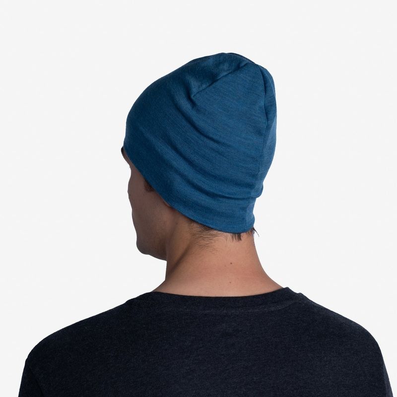 Теплая шерстяная шапка Buff Hat Wool Heavyweight Dusty Blue Фото 4