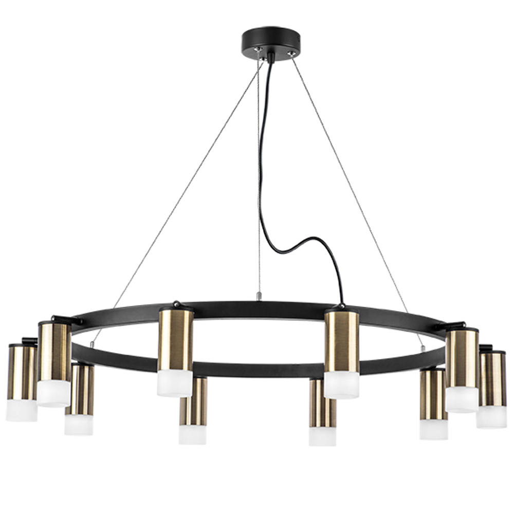 LR0203101 Люстра RULLO 10х50W GU10 ЧЕРНЫЙ/БРОНЗА (571020+214431-10+202431-10)
