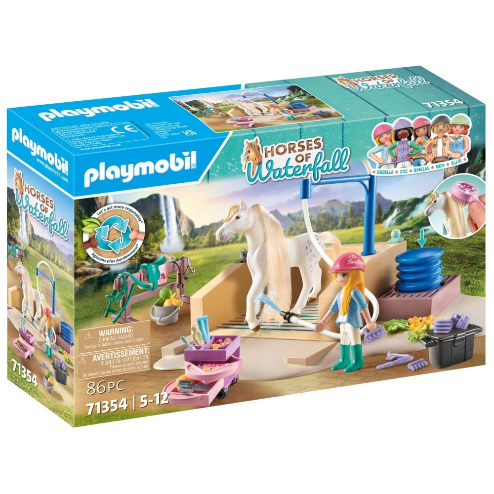 Playmobil - Лошади водопада Изабелла и кобыла-Львица с мойкой для лошадей 71354 / артикул   71354  / GTIN 4008789713544