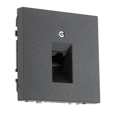 Компьютерная розетка RJ 45 LIREGUS MODERN IKL-001-01.M/BM антрацит матовый