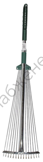 RACO R744, длина 790-1240 мм, ширина 175-550 мм, с телескопическим черенком, 15 зубцов, регулируемые веерные грабли (4231-53/744)