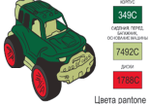 Пластмассовая игрушечная машина "Джип новый" зеленый (41*25*23 см) сетка