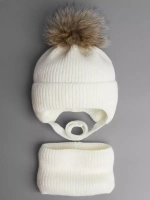 Шапка детская зимняя и снуд вязаные