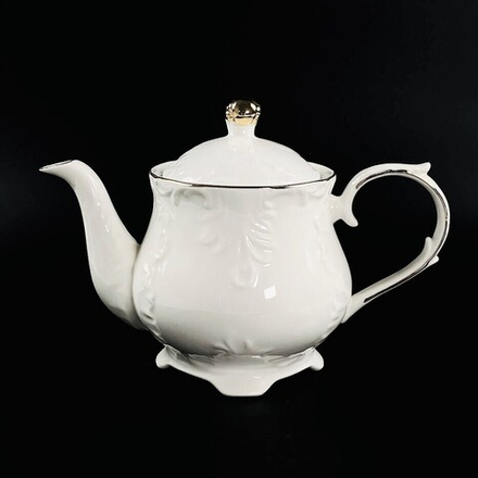 Lenardi 305-140 Чайник заварочный 1л АВРОРА ЗОЛОТО в под.уп.(х16)Фарфор