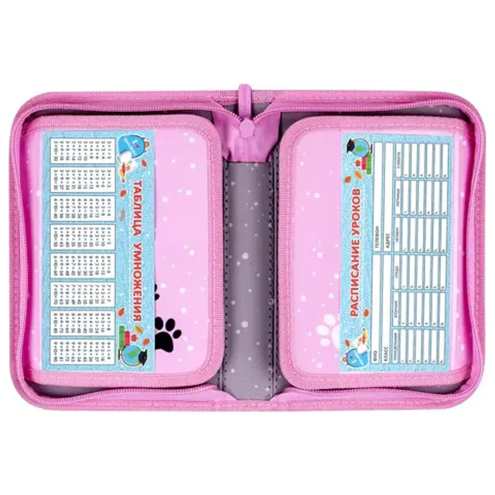 Пенал 1 отделение 210*140 Brauberg Elegant cat, 2 откидные планки, ткань